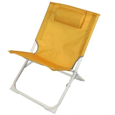 Afbeelding van Sunnydays Havana camping/strand stoel aluminium inklapbaar geel L49 x B62 H61 cm Campingstoelen