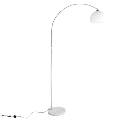 Afbeelding van CCLIFE LED E27 booglamp hoogte verstelbaar marmeren voet wit oranje vloerlamp boogstandaard lamp