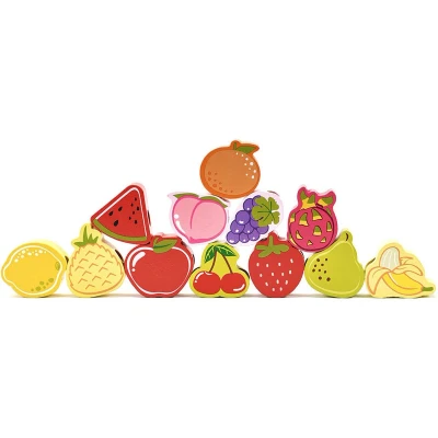 Afbeelding van Classic World Houten Rijgkralen Fruit, 13dlg.