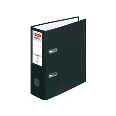 Afbeelding van Herlitz 10842300 hefboom archiefmap maX.file protect A5 staand 8cm zwart
