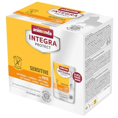 Afbeelding van 8 x 85 g animonda Integra Protect Adult Sensitive Kalkoen kattenvoer nat