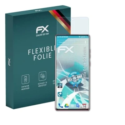 Afbeelding van atFoliX Beschermfolie compatibel met Motorola Edge 50 Fusion Folie, ultra duidelijk en flexibel FX Schermbeschermer (3X)