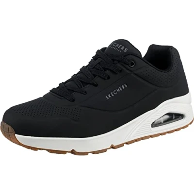 Afbeelding van Skechers Uno Stand On Air heren Trainers Laag top, Dark Black Durabuck Trim, 45.5 EU