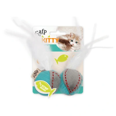 Afbeelding van All For Paws Speeltje Bal Met Veren Kattenspeelgoed 16x5x4.5 cm Assorti