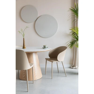 Afbeelding van Puur Alivia eettafel rond eiken Hout