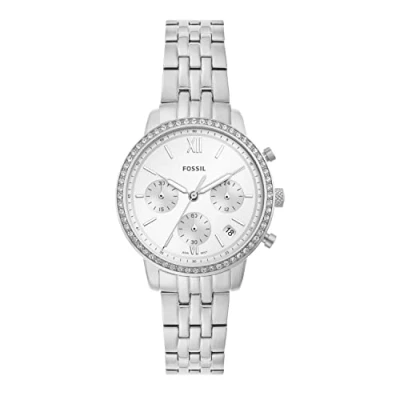 Afbeelding van Fossil ES5217 Horloge Neutra Chrono staal zilverkleurig wit 36 mm