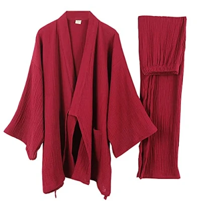 Afbeelding van Un brand Japanse kimono voor heren, losse informele huispyjama, nachtkleding, Kleur40 l, L