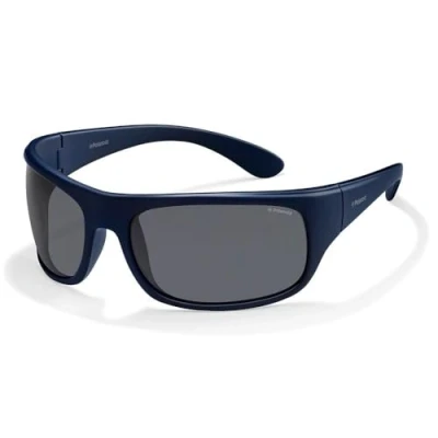 Afbeelding van Polaroid Sport Wrap unisex mat donkerblauw grijs gepolariseerde zonnebril Sunglasses