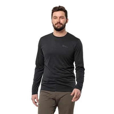 Afbeelding van Jack Wolfskin Sky Thermal L/S M wandelshirt, Zwart, S heren,