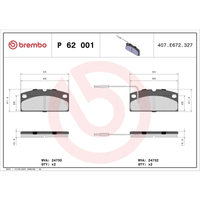 Afbeelding van Brembo Remblokset P 62 001