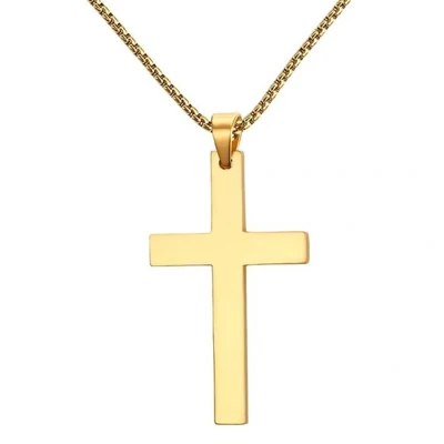 Afbeelding van Kruisje met ketting goudkleur