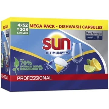 Afbeelding van Pro Formula Optimum All In 1 capsules vaatwastabletten, doos 4x52 stuk