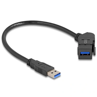 Afbeelding van Delock Keystone Modul USB 5 Gbps Typ A Einbaubuchse 45 gewinkelt zu Ty