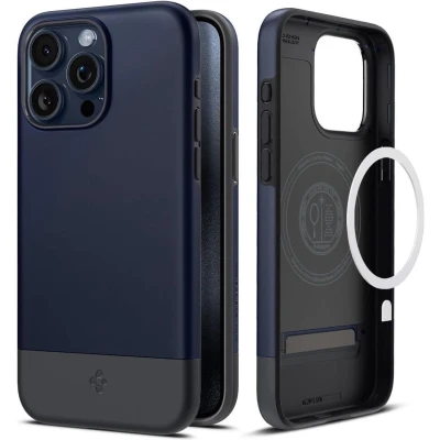 Afbeelding van Spigen Style Armor MagFit Case Compatibel met iPhone 15 Pro Max hoesje Midnight Indigo
