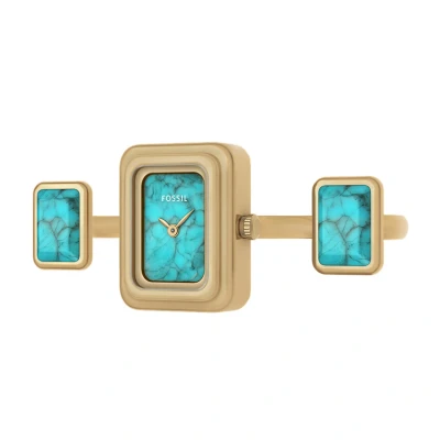 Afbeelding van Fossil Dames horloge goudkleurig met band