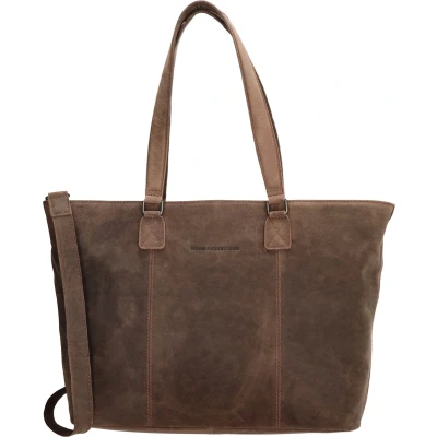 Afbeelding van Hide &amp; Stitches Idaho Ripple Handtas donkerbruin Laptoptas