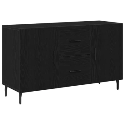 Afbeelding van vidaXL Dressoir Zwart Eiken Hout 100 cm breed Buffet Rechthoekig