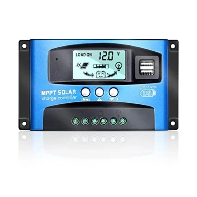 Afbeelding van XTVTX 30A MPPT Solar Charging Controller 12V/24V Charge Controller, Autofocus Tracking, Zonnepaneel Regelaar met LCD display, Dual USB poort