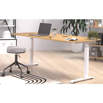 Afbeelding van Germania Downey 180 cm Eiken / Wit Zit Sta Bureautafel