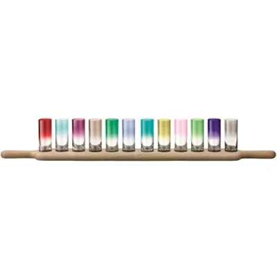 Afbeelding van Shotglas L.S.A. Paddle Wodka Set met Serveerplank van 12 Stuks