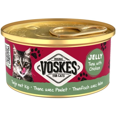 Afbeelding van 24x Voskes Kattenvoer Gelei Tonijn&amp;Kip 85 gr
