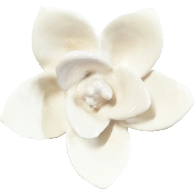 Afbeelding van Clayre &amp; Eef Deurknop Bloem Ø 5.5 cm Beige Keramiek Meubelknop