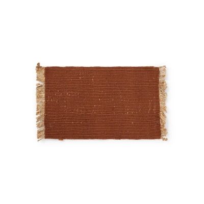 Afbeelding van Ferm LIVING Block deurmat 80 x 50 cm Oranjebruin