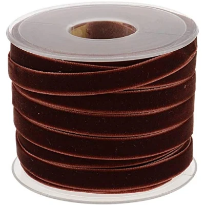 Afbeelding van POFET 20 Yard 10mm Breed Fluwelen Lint Roll voor Ambachten Decoratie Koffie