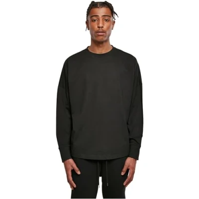 Afbeelding van Build Your Brand Oversized T shirt met lange mouwen voor heren, zwart, L