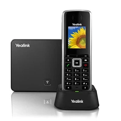 Afbeelding van Yealink W52P draadloze VoIP telefoon, oplader en basisstation, voor gebruik met hosted aanbieder (Refurbished)