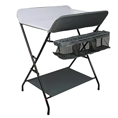 Afbeelding van babyverschoontafel, verschoontafel baby, 79 * 55,5 96 cm, maximale belasting 25 kg, opvouwbaar, opslagfunctie (YR281893_02)
