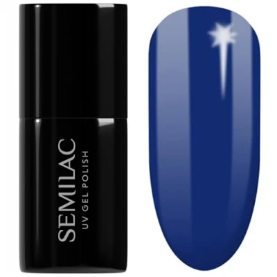 Afbeelding van 308 Semilac Festive Blue Gel Nagellak, 7 ml