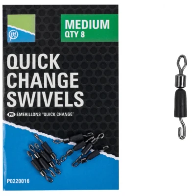 Afbeelding van Preston Quick Change Swivels (8 pcs) Maat : Medium