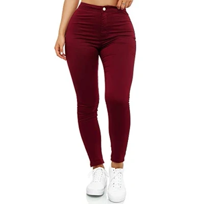 Afbeelding van Elara Dames Jeans Hoge Taille Slim Fit Chunkyrayan JS710 13 Wine 38 (M)