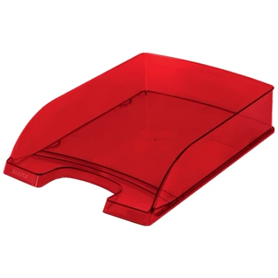 Afbeelding van 5x Leitz brievenbakje Plus 5226 rood transparant