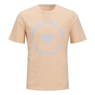 Afbeelding van Jack &amp; Jones T shirt Jjsimon Tee Ss Crew Neck 12269280 Peach Parfait/big Mannen Maat XL