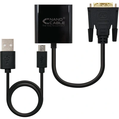 Afbeelding van Adapter DVI naar VGA NANOCABLE 10.16.2008 BK