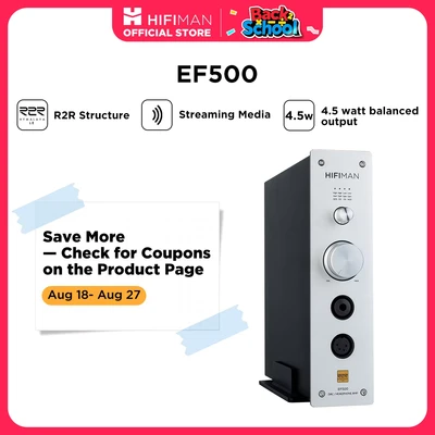 Afbeelding van HIFIMAN EF500 Desktop Gebalanceerde Hoofdtelefoon DAC &amp; Versterker met HYMALAYA R2R LE, 6.35mm/XLR/RCA Output voor Home Audio, Ondersteuning Streaming Media