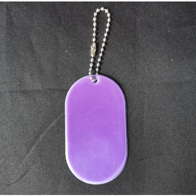 Afbeelding van Reflecterende sleutelhanger 1 stuks Tag Paars