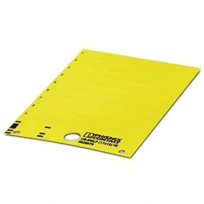 Afbeelding van Phoenix Contact 0828879 US EMLP (17X15) YE Apparaatmarkering Montagemethode: Plakken Geel Aantal markeringen: 540 10 katernen