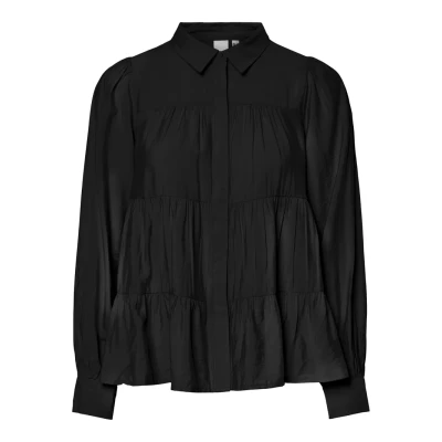 Afbeelding van YAS PALA LS S. NOOS Overhemdblouse, Dames, Maat: Large, Starterbox black
