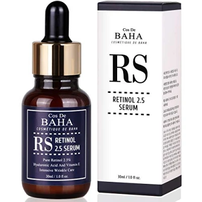 Afbeelding van CDB Retinol 2.5% Facial Serum 30ml with Vitamin E Crepe Erase + Diminishes Acne prone Age Spot Remover 2.5 High Strength for Face without a Prescription Gezichtsverzorging Cos de BAHA