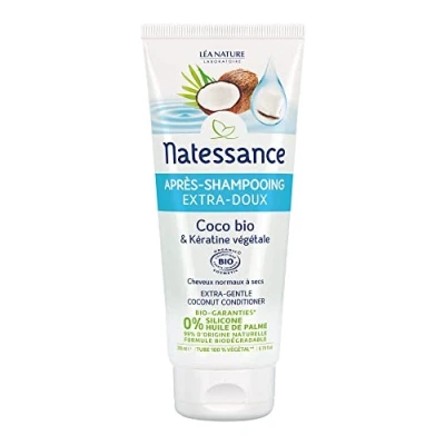 Afbeelding van Natessance Extra Milde Biologische Kokosnoot en Plantaardige Keratine Conditioner 200 ml