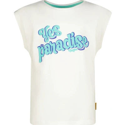 Afbeelding van Vingino Helisa Tshirt print voor kinderen, Maat: 116, Real white