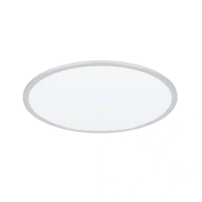 Afbeelding van Lindby LED plafondlamp met dimmer 1licht kunststof, aluminium H: 5.2 cm wit, zilver Inclusief lichtbron