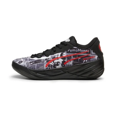 Afbeelding van All Pro NITROâ¢ Media Day basketbalschoenen, Zwart/Rood/Wit, Maat 53,5 PUMA