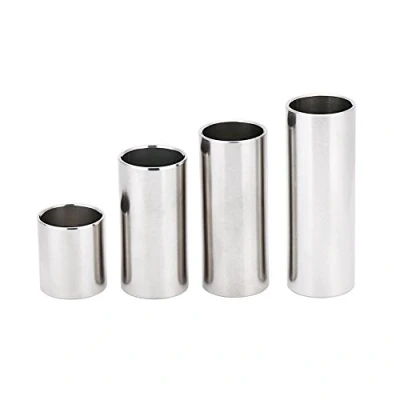 Afbeelding van Gitaar Slide set, 4 stks RVS Bass Slides Cilinder Buis Tone Bar Accessoire vervanging voor Elektrische Gitaar, Bass, Ukulele