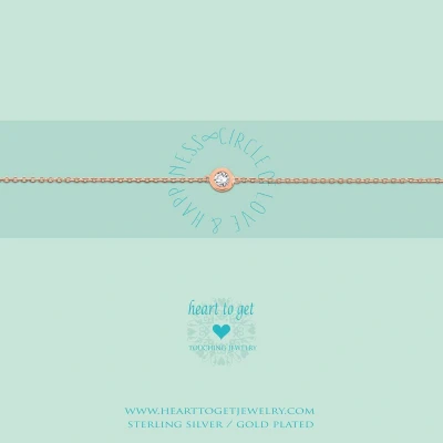 Afbeelding van Heart to get B199CIZ14R Circle of love &amp; happiness Armband
