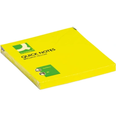 Afbeelding van Q connect Quick Notes, Ft 76 X Mm, 80 Vel, Neongeel Memoblok