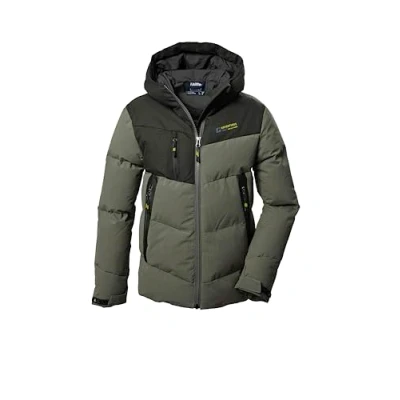 Afbeelding van killtec Jongens gewatteerde jas/winterjas met capuchon KOW 376 BYS QLTD JCKT, mos, 152, 42212 000